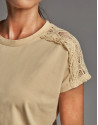 Camiseta manga corta amarillo pastel con ... | Roberto Verino