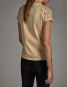 Camiseta manga corta amarillo pastel con ... | Roberto Verino