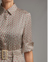 Vestido camisero estampado geométrico