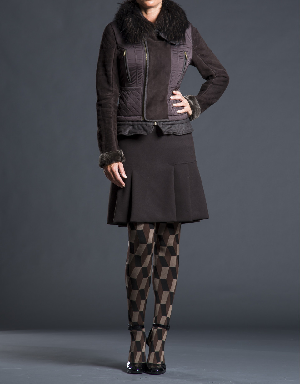 Brown two-faced jacket