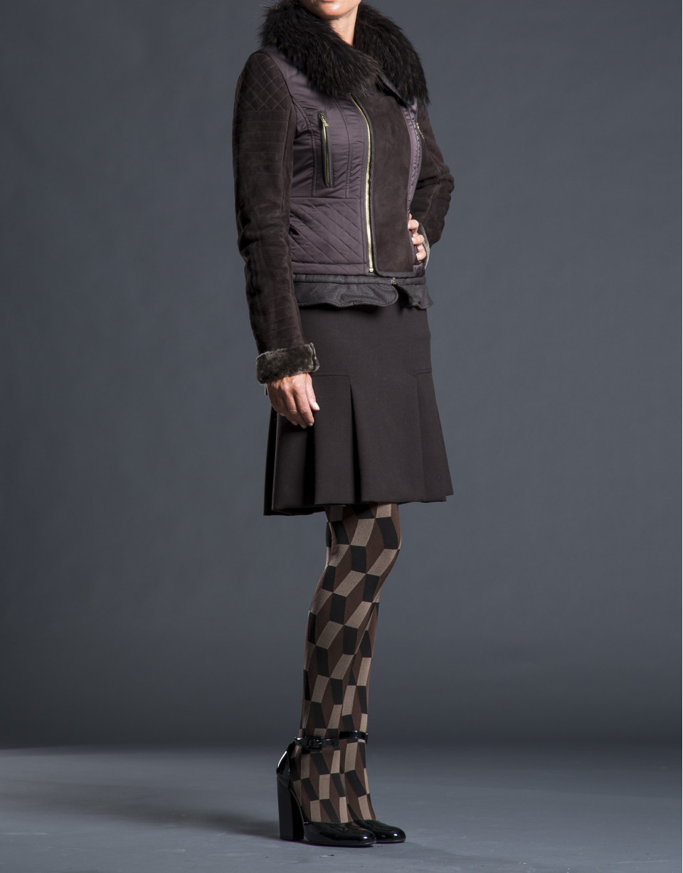 Brown two-faced jacket