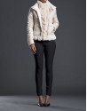 Chaqueta acolchada beige pelo