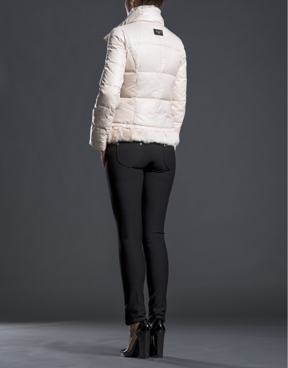 Chaqueta acolchada beige pelo