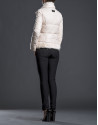 Beige fur quilted jacket 