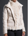 Chaqueta acolchada beige pelo