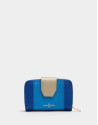 Blue saffiano leather wallet - AW2020 | Roberto Verino