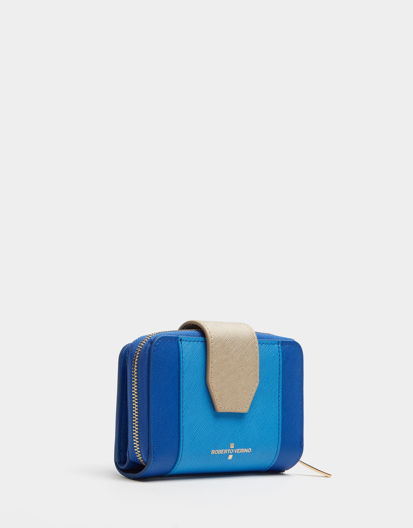 Cartera piel saffiano azul - OI2020 | Roberto Verino