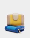 Blue saffiano leather wallet - AW2020 | Roberto Verino