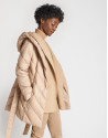 Abrigo acolchado beige con chaleco interior | Roberto Verino