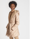 Abrigo acolchado beige con chaleco interior | Roberto Verino