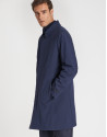Navy blue raincoat with shirt collar - Man | Roberto Verino