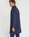 Navy blue raincoat with shirt collar - Man | Roberto Verino