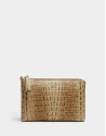 Alligator embossed leather Lisa clutch bag | Roberto Verino