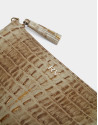 Alligator embossed leather Lisa clutch bag | Roberto Verino