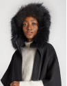 Black wool cape coat - OI20 - % - SS2021 | Roberto Verino