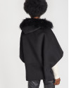 Black wool cape coat - OI20 - % - SS2021 | Roberto Verino