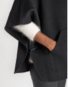 Black wool cape coat - OI20 - % - SS2021 | Roberto Verino