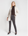 Brown sweater with ribbing - OI20 - % - SS2021 | Roberto Verino