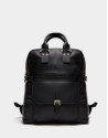 Black leather Charlotte backpack