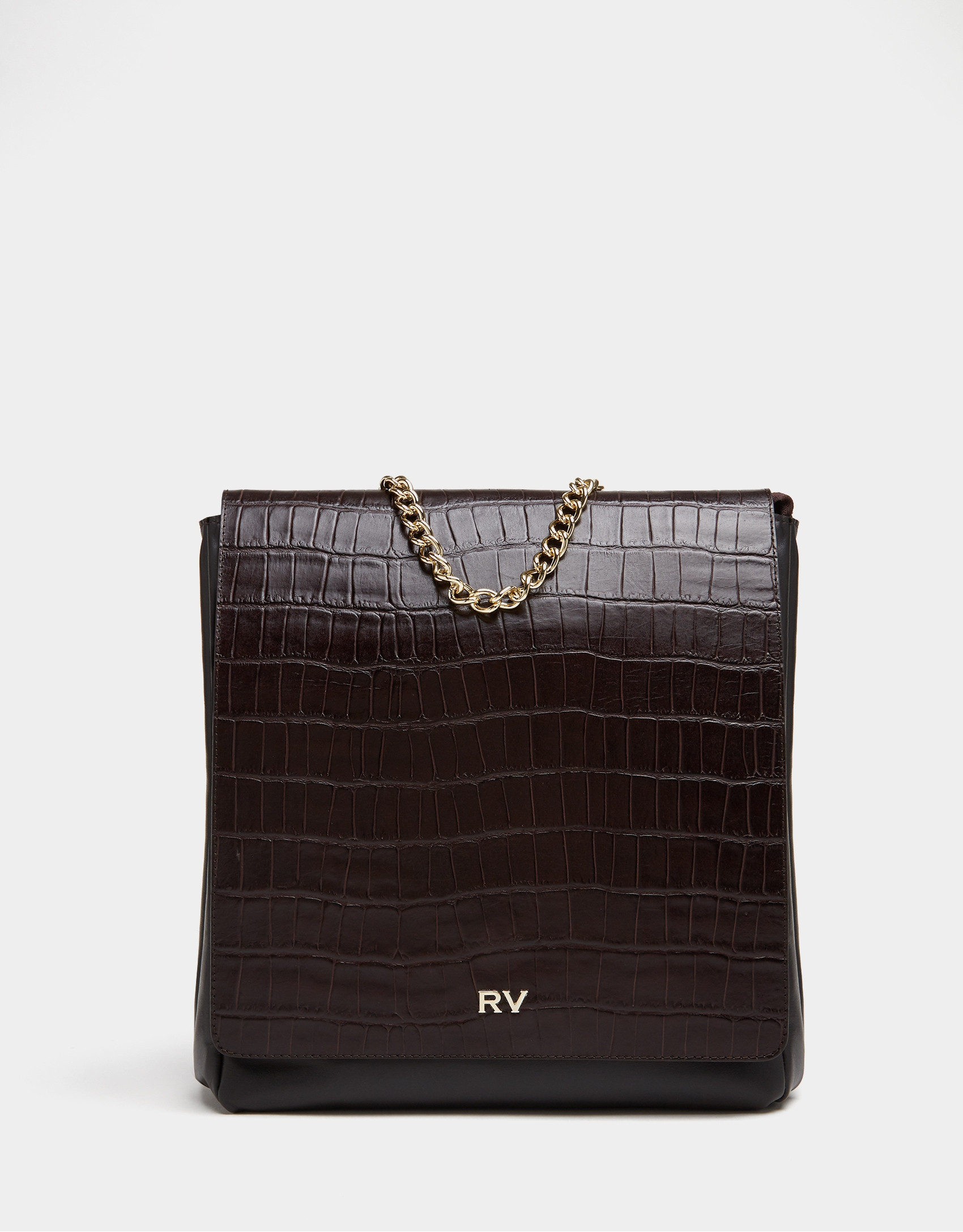 Brown nappa Valentina backpack
