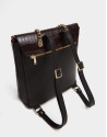 Brown nappa Valentina backpack