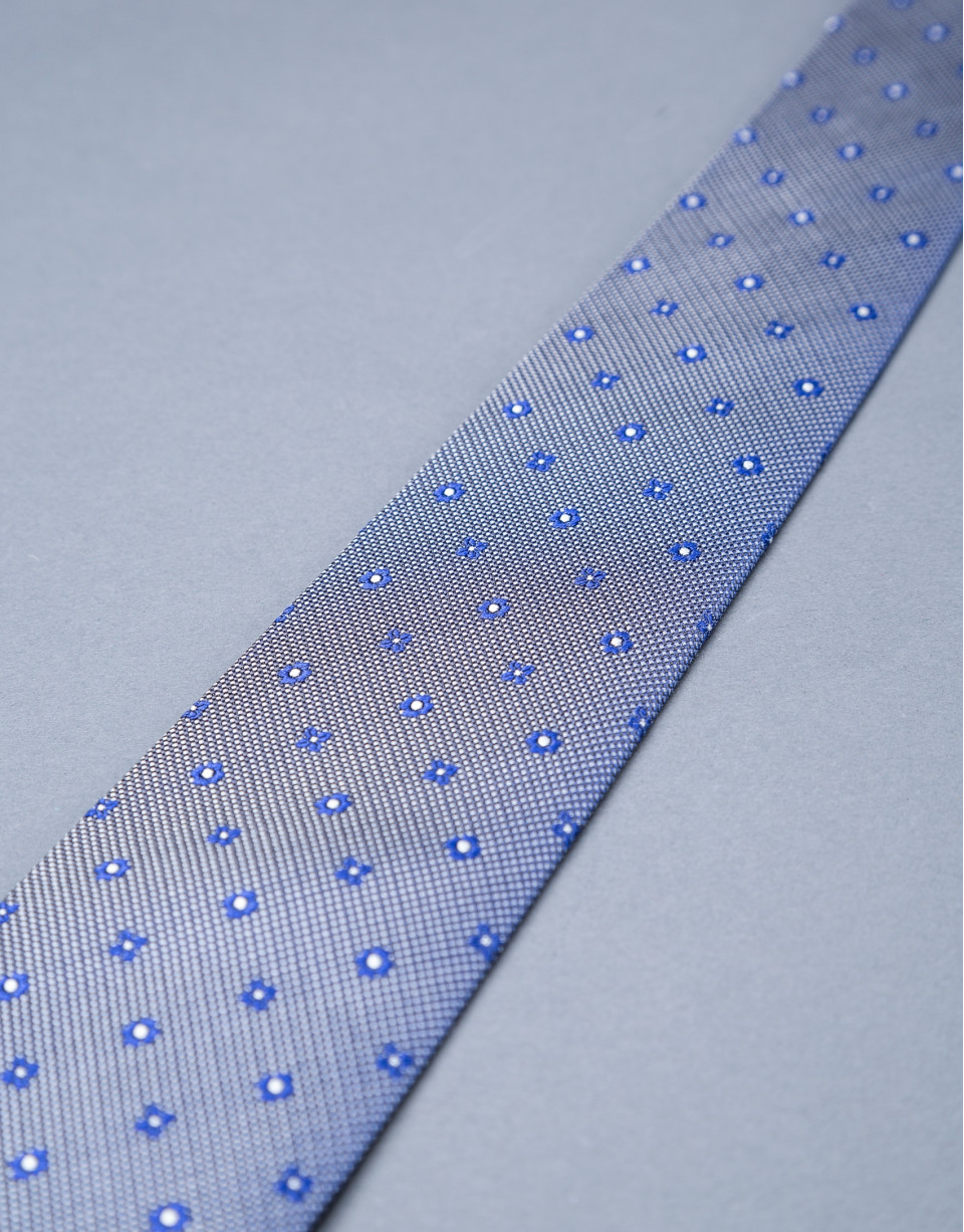 Corbata motivos azul gris