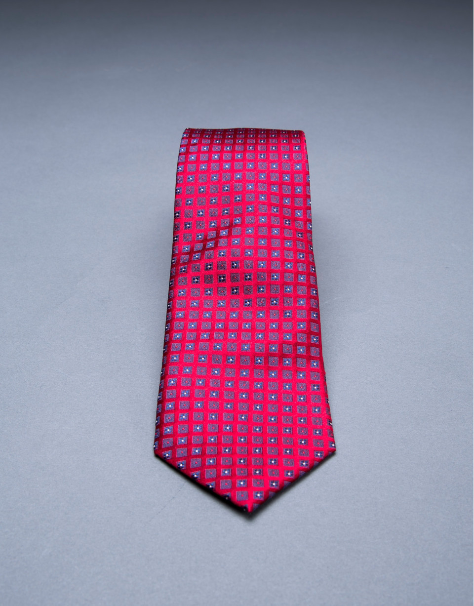 Corbata motivos roja azul