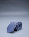 Corbata motivos azul gris
