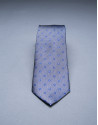 Corbata motivos azul gris