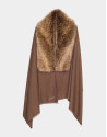 Bufanda con capa beige