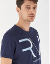 Camiseta algodón marino logo RV celeste | Roberto Verino
