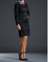 Short black double-breasted jacket