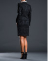 Short black double-breasted jacket