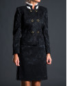 Short black double-breasted jacket