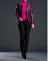 Short fuchsia - aubergine ski jacket 