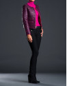 Short fuchsia - aubergine ski jacket 