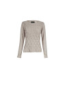 Jersey beige cuello redondo