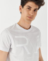 Gray cotton top with white RV logo  - Man | Roberto Verino