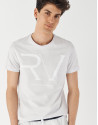 Camiseta algodón gris logo RV blanco