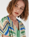 Blusón escote V multicolor - Mujer - PV2021 | Roberto Verino