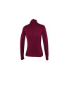 Roll collar pullover in bordeaux