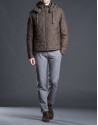 Brown hooded tracksuit jacket 
