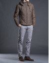 Brown hooded tracksuit jacket 