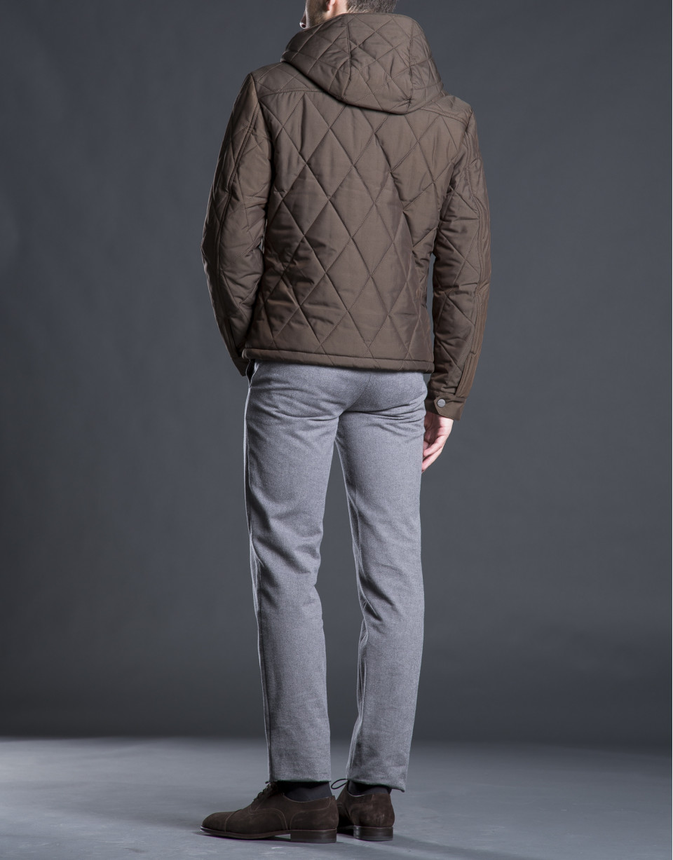 Brown hooded tracksuit jacket 
