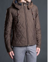 Brown hooded tracksuit jacket 