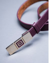 Narrow aubergine belt