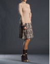 Pleated jacquard skirt 