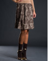 Pleated jacquard skirt 