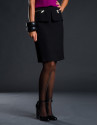 Straight black pep-plumb skirt