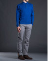 Blue knit polo shirt